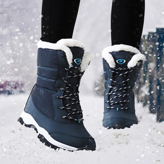 2023 Women's Premium Water-Proof Winter Boots, Plus Size Warm Soft Fur-Lined Boots