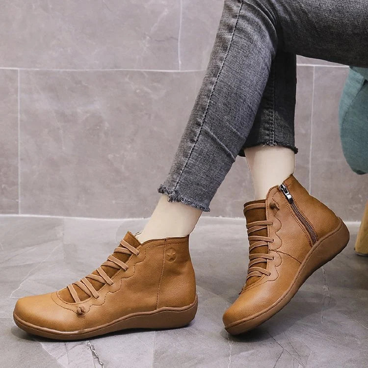 🔥Last Day Promotion 50% OFF - Comfortable Leather Arch Support Boots