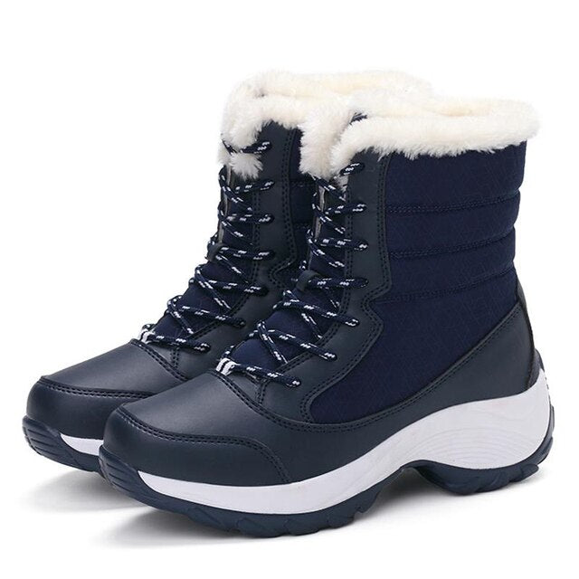 2023 Women's Premium Water-Proof Winter Boots, Plus Size Warm Soft Fur-Lined Boots