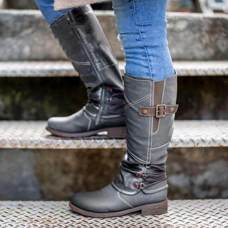 Women's Autumn & Winter Vintage Leather Zipper High Boots