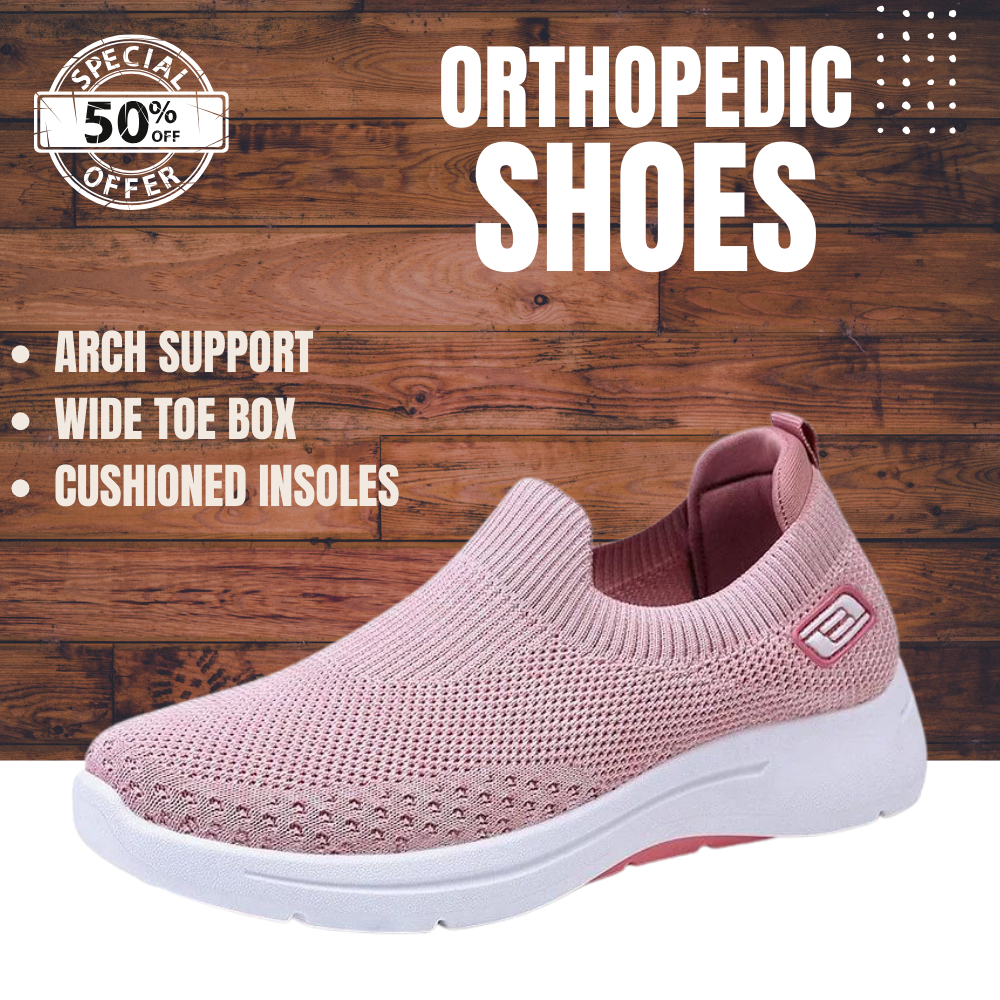 Women's Air Mesh Super Soft Slip-On Walking Shoes, Orthopedic Lightweight Sneakers