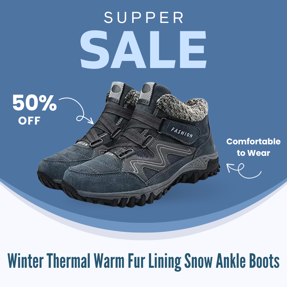 (Early Christmas Sales - 50% OFF) Winter Thermal Warm Fur Lining Snow Ankle Boots