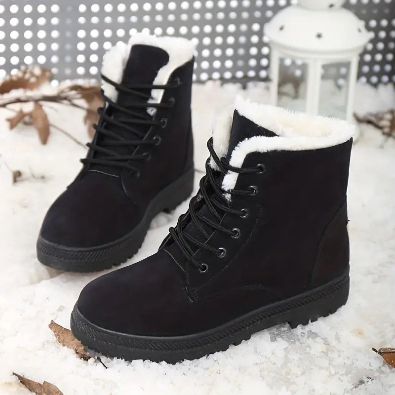 🔥Last Day 50% OFF -Anti-Slip Waterproof Lace Up Snow Boots For Women