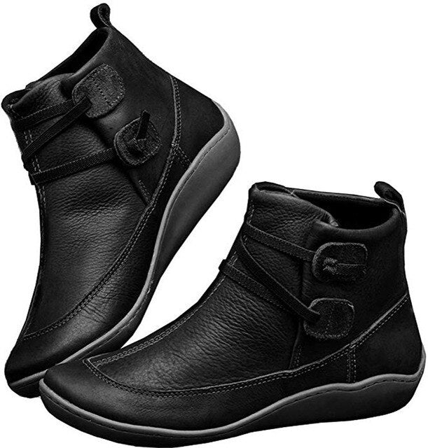 Women's Vintage Casual Short Ankle Boots, Leather Arch Support Boots 🔥On This Week SALE 50% OFF🔥